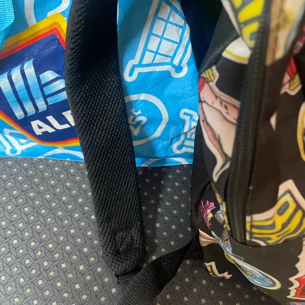 BATMAN ROBIN Backpack DC Comics School Book Bag Vintage Black 1966 Graphics